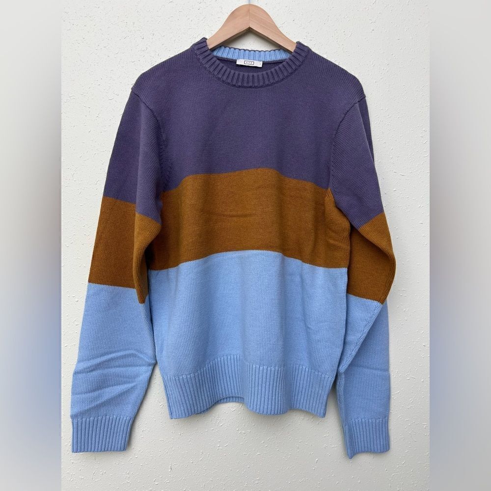 New AYR The Yachty Men’s Luxury Merino Wool Knit Sweater - Moma Size L